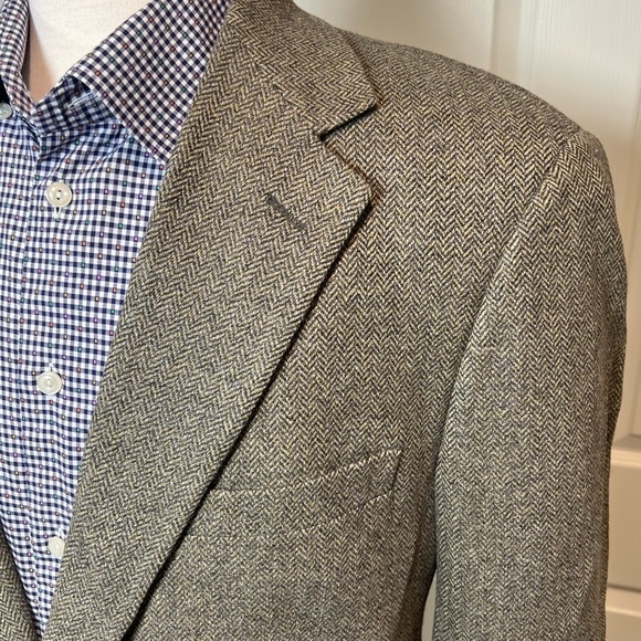 Brooks Brothers 43R Made in Italy Tweed Herringbone 100% Lambswool Sport Coat - Picture 5 of 16